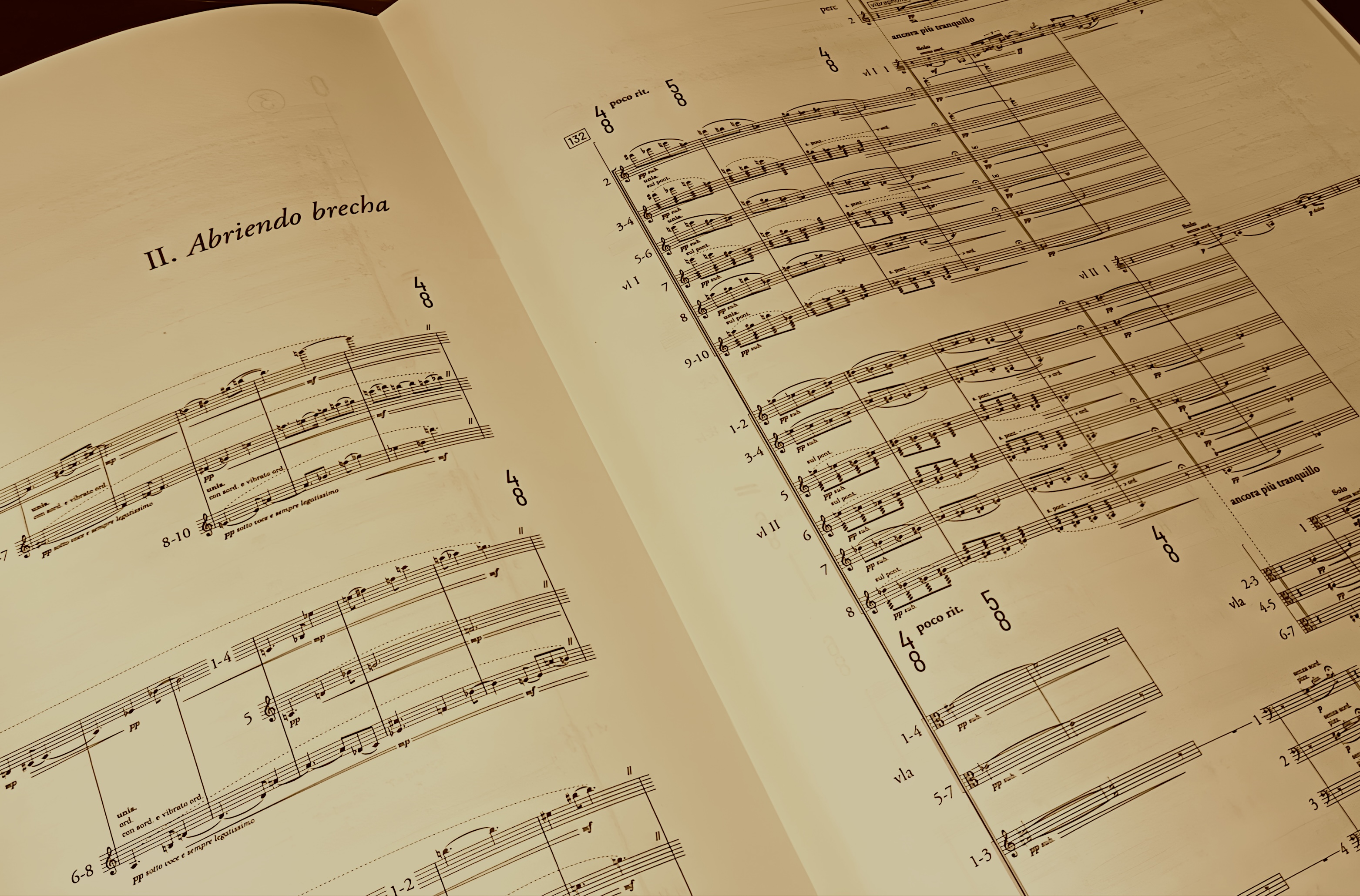 Foto de la partitura de Tres Guerreros